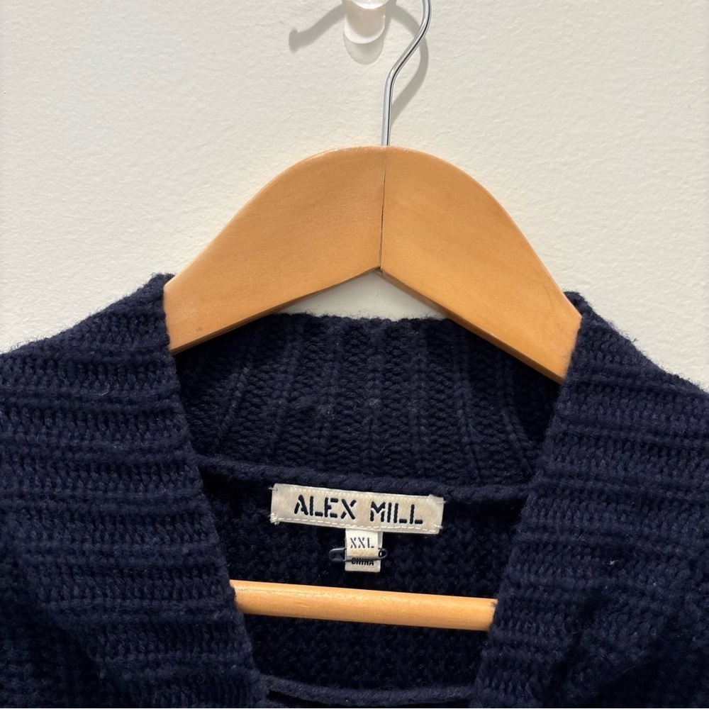 Alex Mill Seattle Stripe Mock Neck Merino Wool/Cashmere Sweater 
Size XXL - Picture 6 of 7